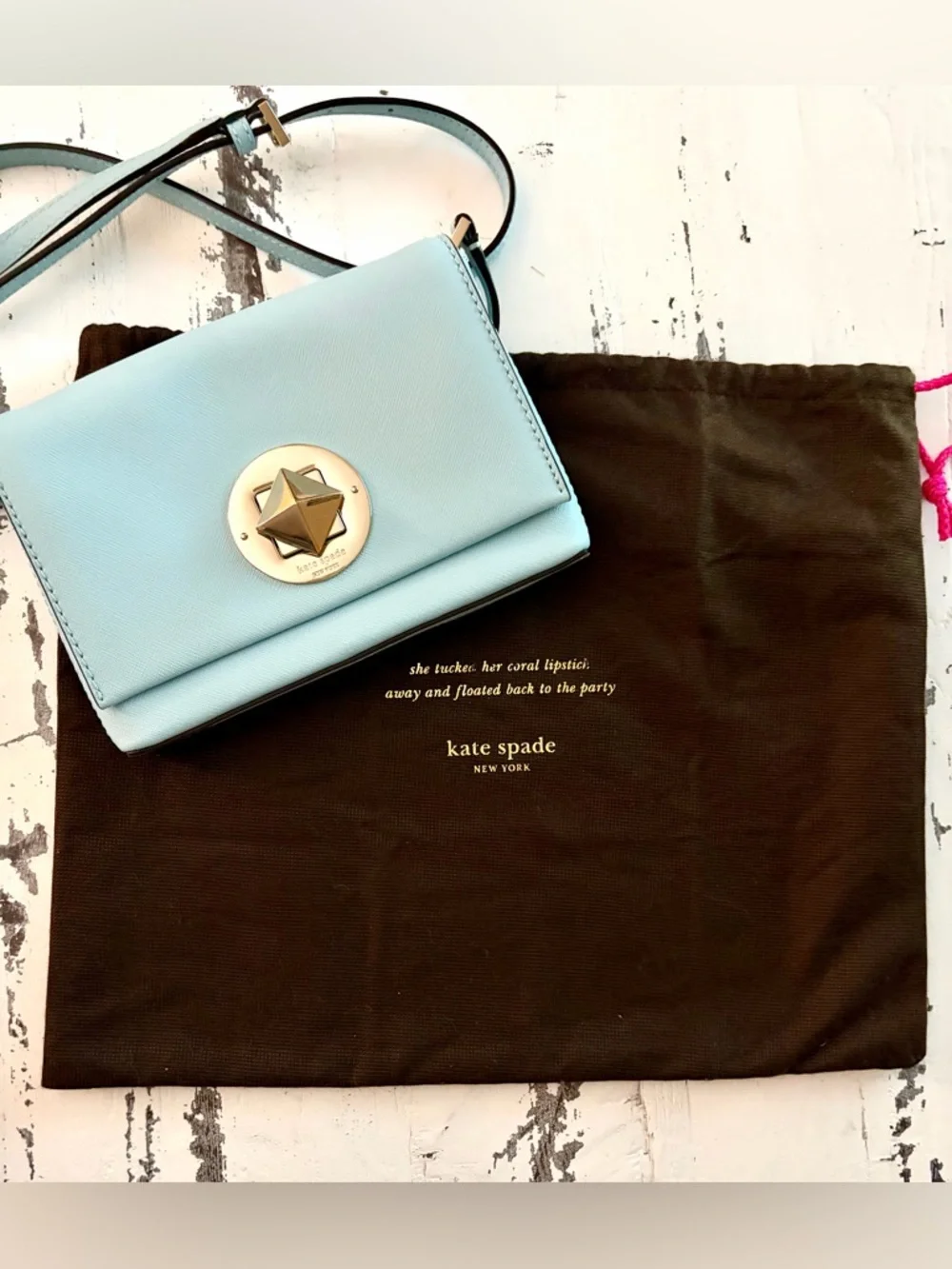 kate spade Light Blue‎ Crossbody with Gold-Tone Star Emblem
